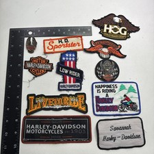 VINTAGE LOT HARLEY DAVIDSON Motorcycle Biker 10 Patches HD Sportster 1 Pin 66Q8