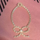 RARE Barbie DOLL vintage JEWELRY-1987 PERFUME PRETTY #4552 CRYSTAL BOW NECKLACE