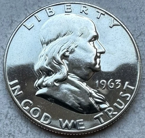 1963 Proof Franklin Half Dollar 90% Silver-INV#8358