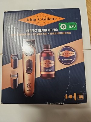 King C Gillette Perfect Beard Kit Pro Geschenkset Herren Marke UVP 70£ 