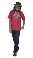 African Men's Shirt Patches Kente Fabric  shirt chest : 41 in 