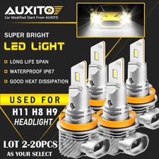 2-20pc Auxito H11 Led Headlight Bulbs White Low Beam Conversion Kit Super Bright 2-20pc Auxito H11 Led Headlight Bulbs White Low Beam Conversion Kit Super Bright