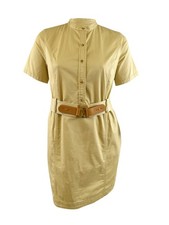 Lauren Ralph Lauren Women's Eyelet Cotton Voile Dress (14, Pale Parchment)