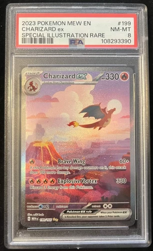 2023 Pokemon MEW EN-151 199 Charizard Special Illustration Rare PSA 8