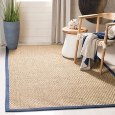 SAFAVIEH Natural Fiber NF114E Natural / Blue Rug