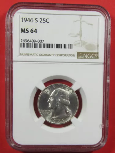 1946-S 25c NGC MS64. Looks better... loads of luster.  (524183)