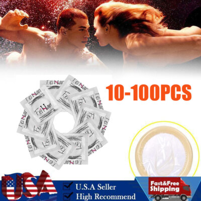 100PCS Latex Condoms Bulk Pack Ultra Thin Extended Pleasure Extra Time Sex Delay