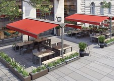 Gastromarkise XXL Doppelmarkise für Gastronomie Markise mit Ständer Standmarkise