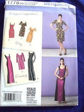 UNCUT SIMPLICITY#1778 WOMENS SZ 6-14 DRESSES SEWING PATTERN GREAT FOR FALL