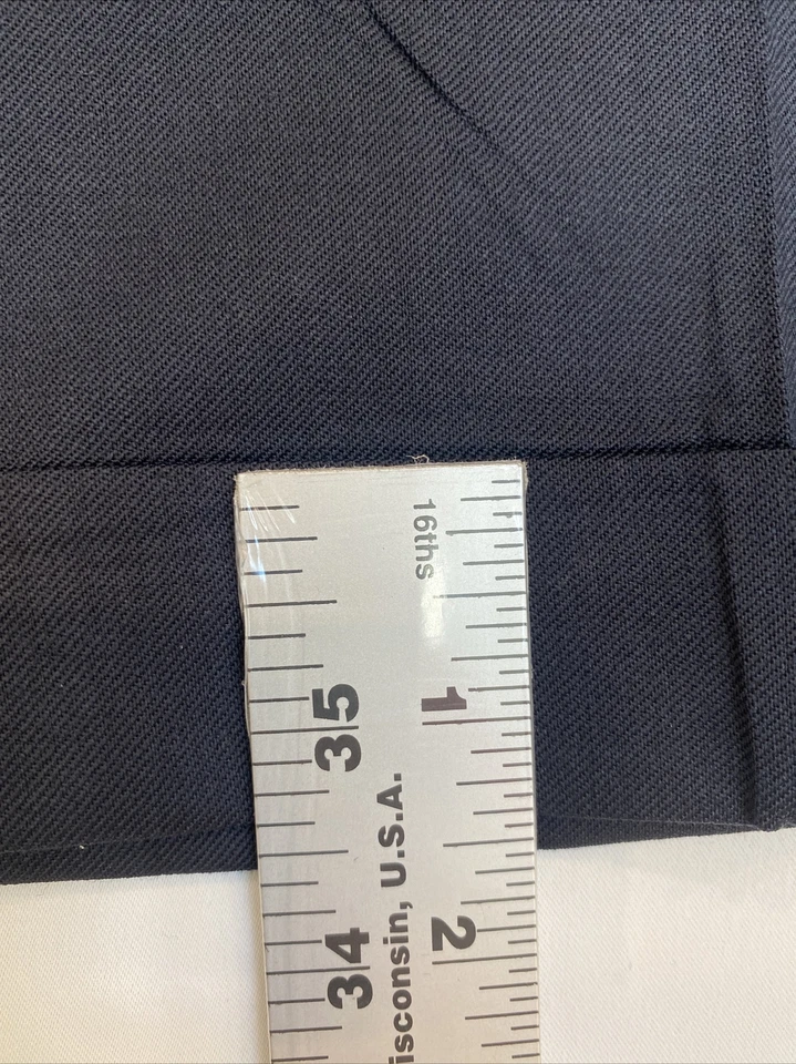 Pantalones de vestir BRANDINI para hombre, negros 100 % lana 1998 pliegues vintage 42” X 30” suaves Foto 4 de 4