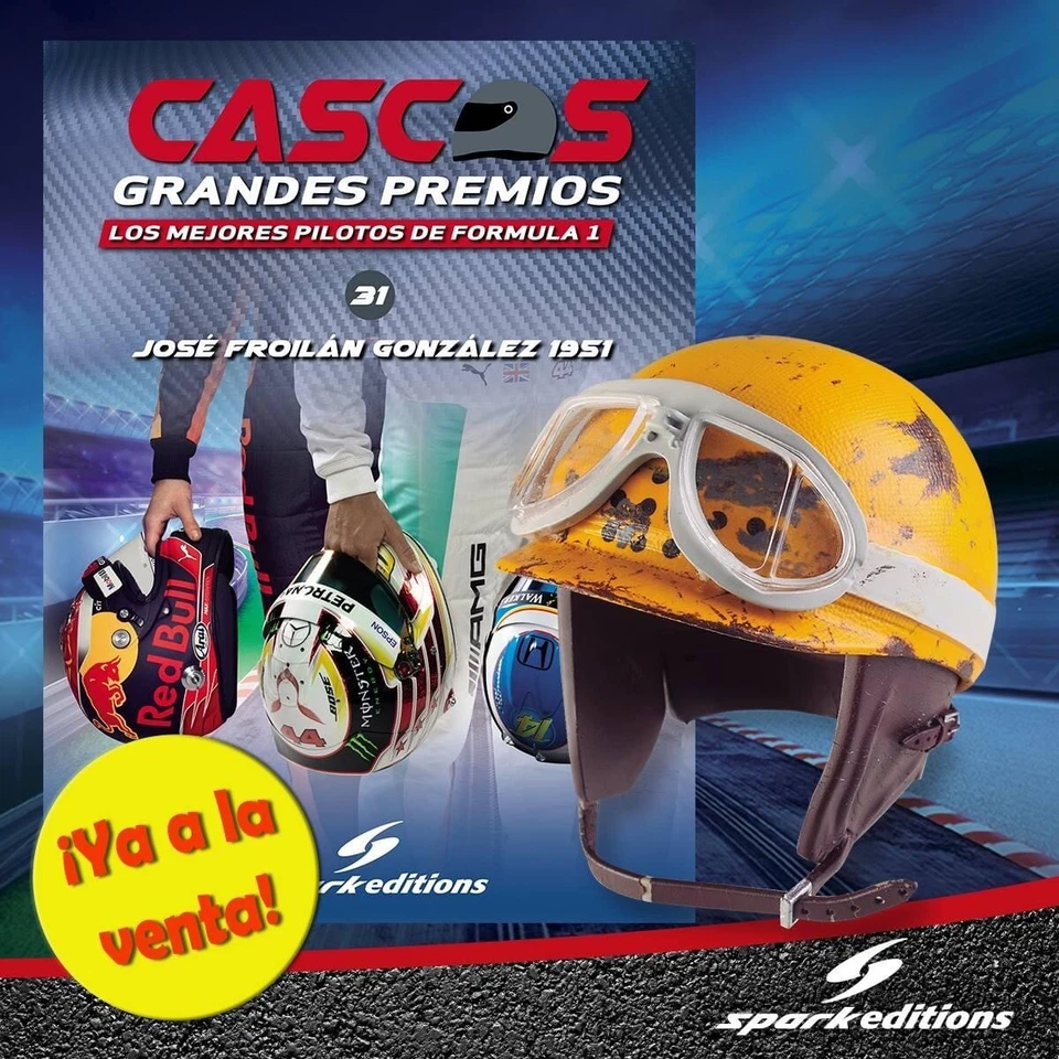 JOSE FROILAN GONZALEZ 1951 FERRARI FORMULA 1 MINI HELMET (SCALE 1:5) BRAND NEW - Image 2 of 4