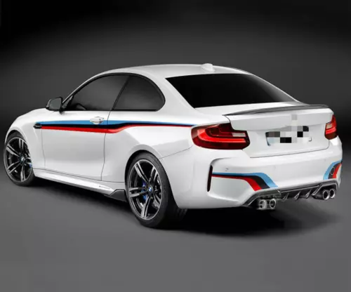Tricolor Racing Stripe Car Side Sticker For BMW M Performance Rear Bumper Decal - Picture 6 of 10