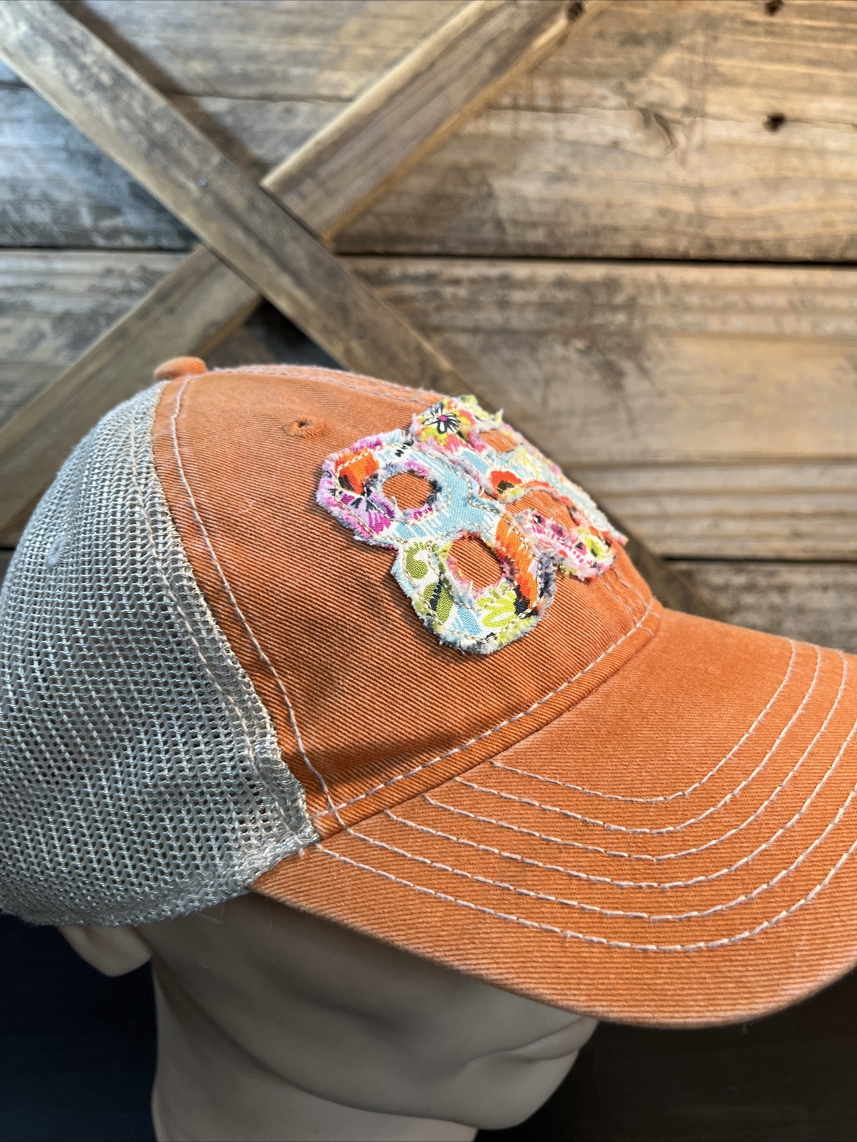 Orange “850” Number Patch Baseball Cap Hat Ahead … - image 6