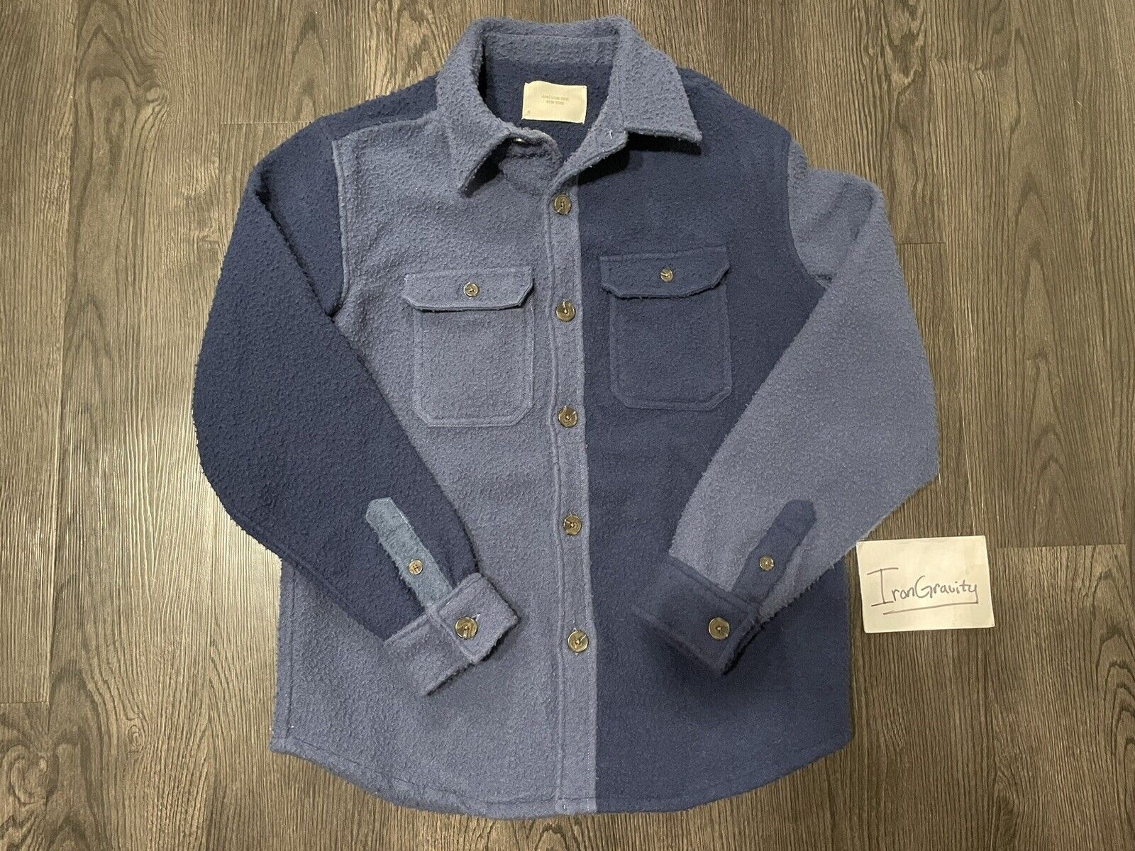 Aime Leon Dore ALD Casentino Wool Overshirt Blue Size XL