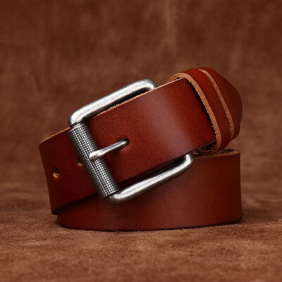 Men Casual Adjustable Faux Leather Belts Pin Buckle Jeans Waistband Waist Belts
