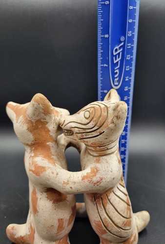 Vintage Dancing Dogs of Colima Pre-Columbian Style Pottery Figurine - Picture 9 of 9