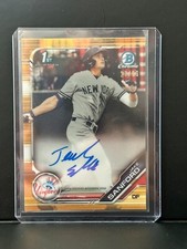 2019 Bowman Draft - Chrome Autographs Jake Sanford #CDA-JSA Gold Wave /50