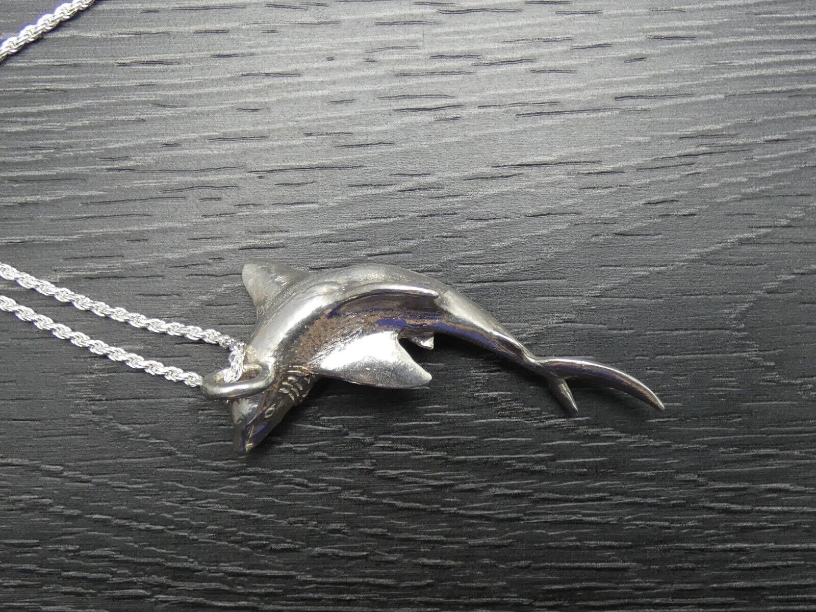 Vintage Sterling Silver Large Great White Solid C… - image 4