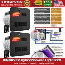 10 Gallon Gas & Electric RV Water Heater 1440 W 12,000 BTU w/ Controller+Door