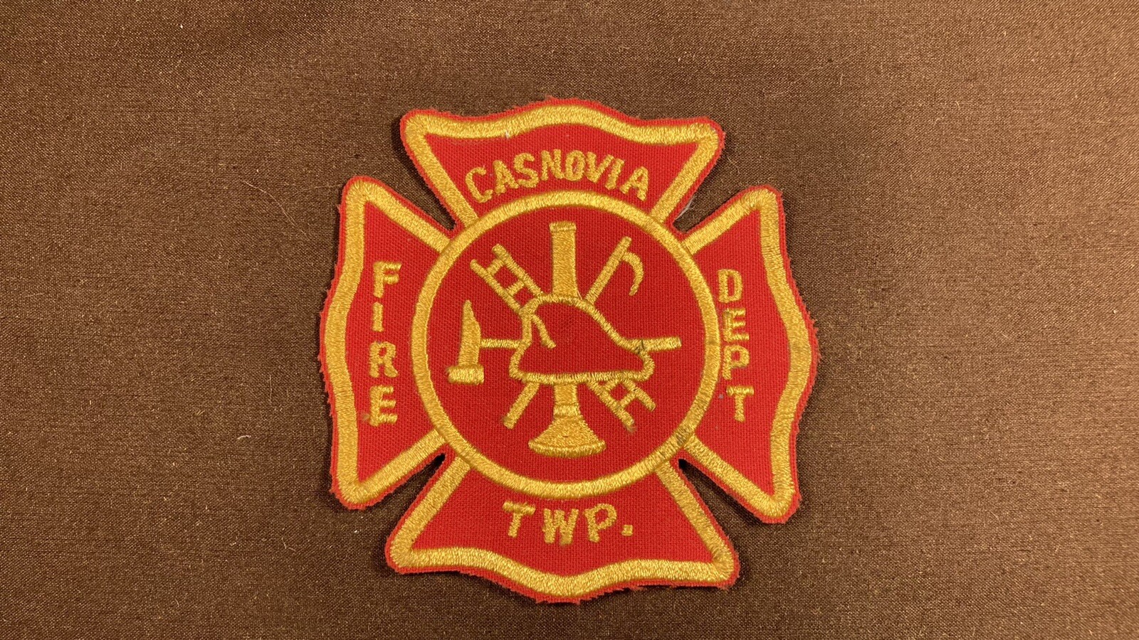Casnovia Township Michigan MI Fire Department Patch Firefighter Vintage