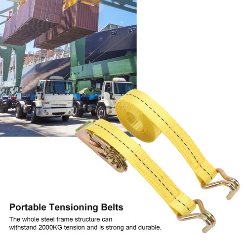 Porable Tensioning Belts Adjustable Cargo Straps Ratchet TieDown ...