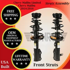Monroe OEM Front Struts For 2014-2016 Chevy Malibu/Malibu Limited Lifetime Warr.