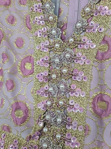 RARE 1970s Sadie For I. Magnin Purple & Gold Brocade Jumpsuit Pallazo Wide Leg - Picture 7 of 24
