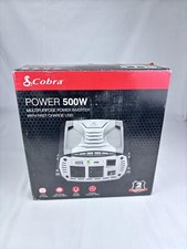 Cobra POWER 500W Power Inverter, Portable 500-Watt Car Charger, 2 Grounded AC