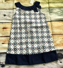 Gymboree Cute on the Coast 7 Tile Print Dress Shore to Love NWT Cotton Outlet