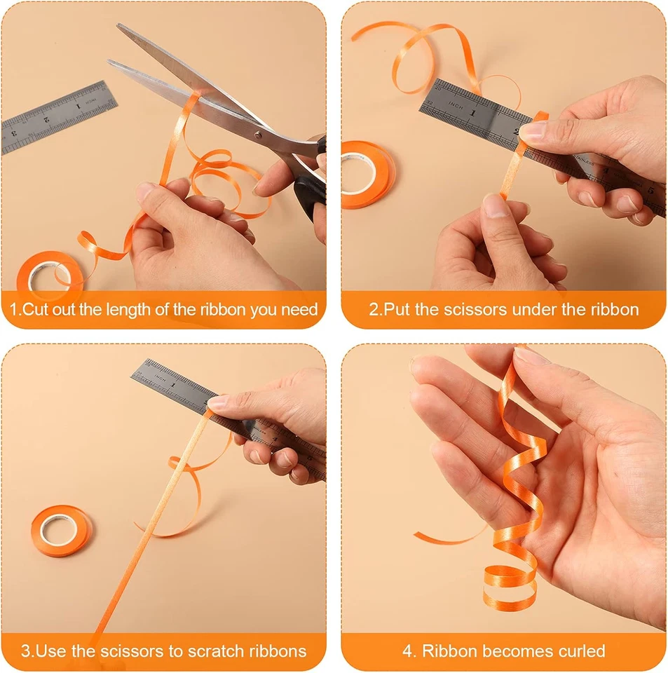 30 rollos de cintas rizadoras de 1/5" de ancho X 11 yardas 330 yardas globo de plástico brillante St Foto 4 de 4