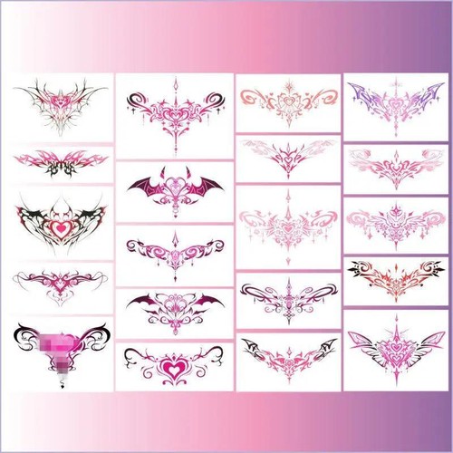 10pcs Waterproof Pink Succubus Totem Tattoo Stickers for Women – Fake Set. - Picture 20 of 26