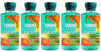5 Bath & Body Works SONOMA WEEKEND ESCAPE Body Wash Shower Gel Shea & Vitamin E
