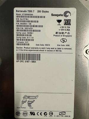 Seagate 9W2854-130 200GB Barracuda 7200RPM Hard Drive Model ST3200822AS