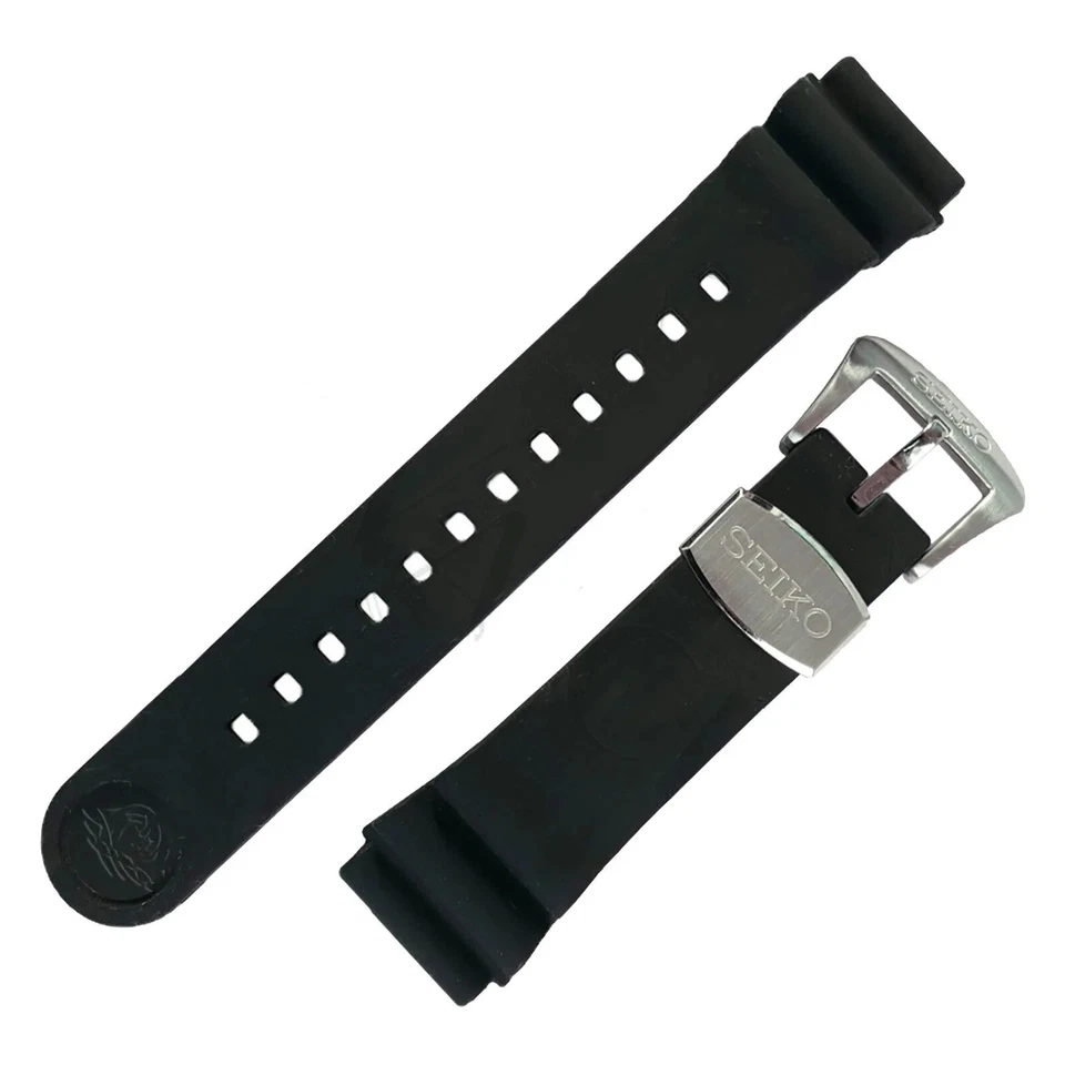 Seiko Black 22mm Silicone Watch Band SRPB53 SRPB97 SRPC91 SRPE07 - Image 2 of 2