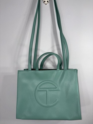 Telfar Sage Green Medium Shopping Bag Double Handles NWT