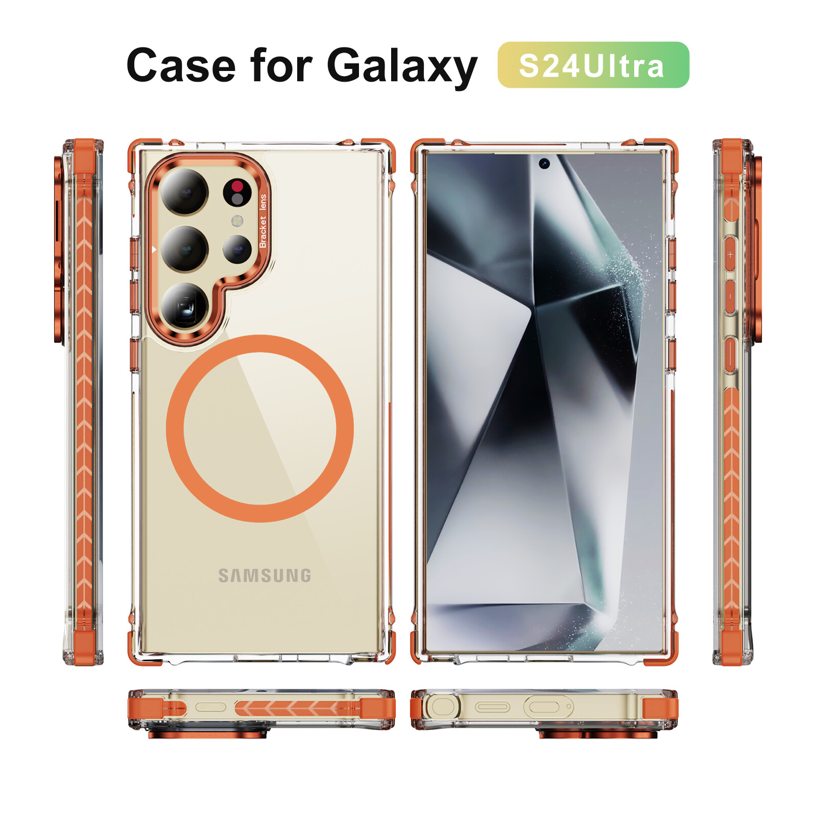 Slim Magsafe Clear Shockproof Phone Case For Samsung Galaxy S24 Ultra S23 FE A15