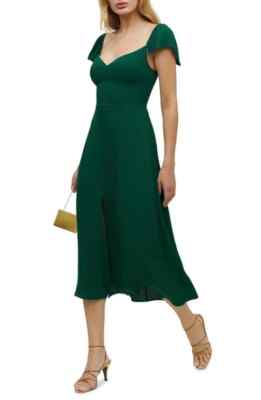 NWOT REFORMATION BAXLEY MIDI DRESS EMERALD GREEN SIZE 8 | eBay