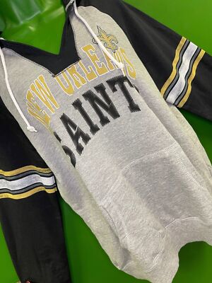 NFL New Orleans Saints V-Neck Pullover Heathered Grey Hoodie Damen 2X-Large