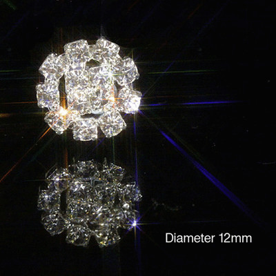 10 KLEINE RUNDE CA. 12 MM STRASS STRASS VERZIERUNGEN 4 MITTELSTEINE