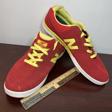 Vtg Retro RED NEON YELLOW Suede Upper New Balance Numeric Stratford 479 SIZE 10