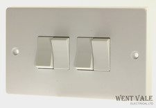 Crabtree Capital Series 4000 - 4174 White Moulded 10ax Four Gang Two Way Switch