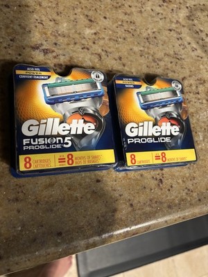 Gillette Fusion5 ProGlide Razor Blade Refills 8ct Lot of 2 NEW Sealed (16)