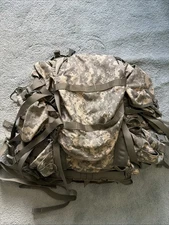 US Army Ruck Sack Complete With Frame Two Side Attachments 