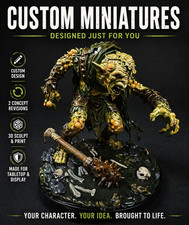 Custom Miniature Commission Resin 3D Printed DnD RPG Character Model