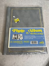 New old stock Vintage Pioneer Magic Magnetic gray photo album 20 Magnetic pages