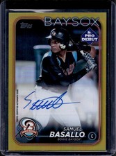 Samuel Basallo 2024 Topps Pro Debut #PD-146 Auto Gold Foil /50