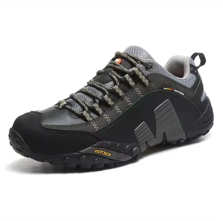 Stivali Da Escursionismo Uomo – Scarpe Da Trekking Mid In PU Grigie, Taglia 40 EU, Impermeabili, Fodera In Pelliccia Sintetica Calda, Suola In Gomma Antiscivolo, Ideali Per L'Inverno