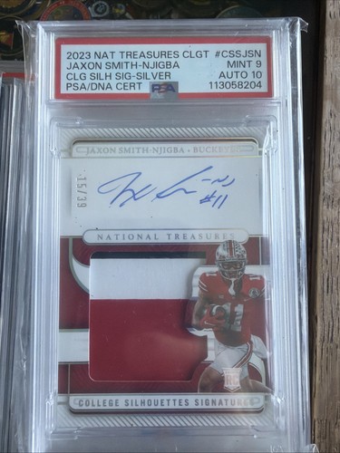 2023 Jaxon Smith-Njigba National Treasures RPA psa 9/10 Auto RC Rookie OSU Bucks