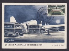 Airmail Cover Air Mail France 1231 Artist Maximum Card Philately Day of