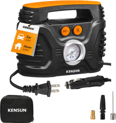 Kensun Portable Air Compressor Pump For Car 12V DC and Home 110V AC 100 PSI